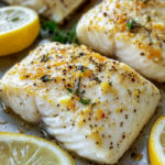 Lemon Garlic Baked Halibut