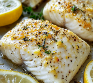 Lemon Garlic Baked Halibut